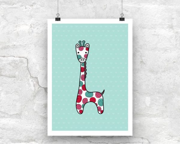 Tazi Giraffe-Poster