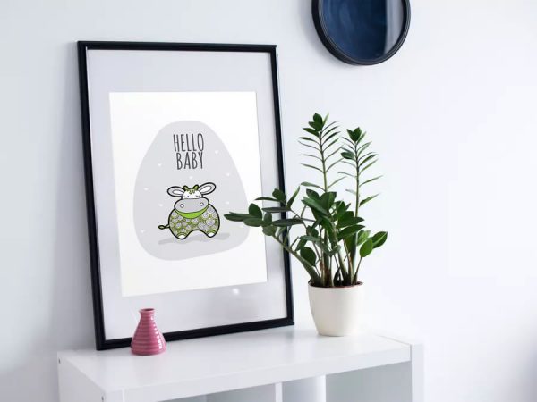 DIY A3-Hello-Baby-Green-Frame