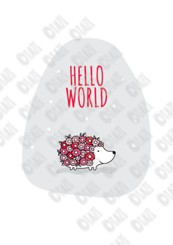 DIY A3-Hello-World-Hedgehog-Red