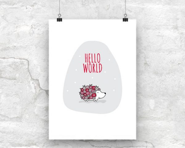 DIY A3-Hello-World-Red-Wall