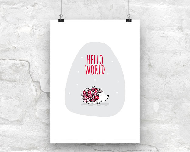 DIY A3-Hello-World-Red-Wall