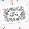 Happy Father's Day Colouring Page