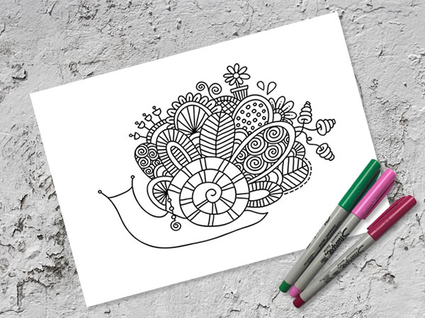 DIY A4-snail-doodle