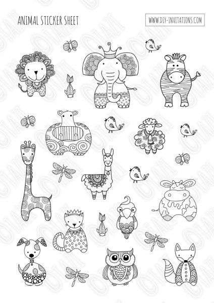 DIY Stickers-Animals