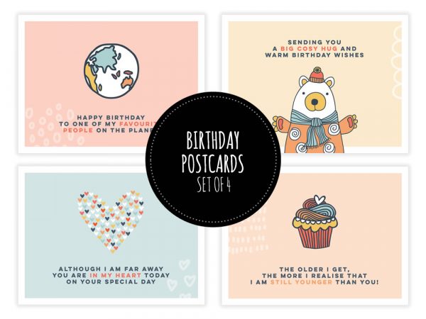 Set of Birthday Postcards | Digital Download