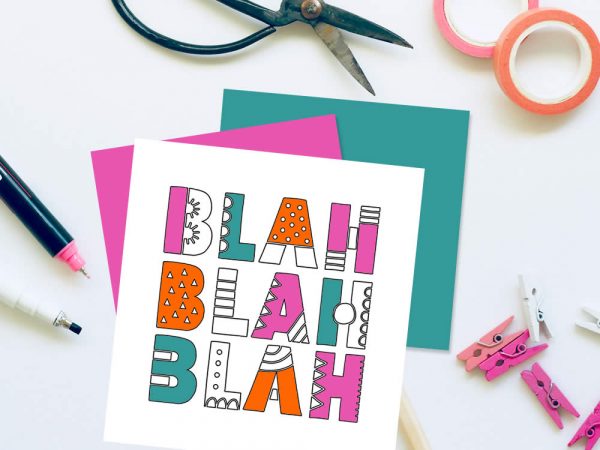 DIY blah-blah-outline-craft