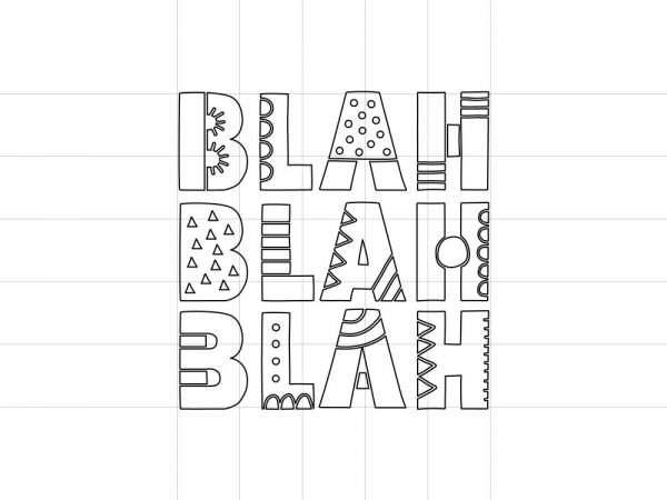 DIY blah-blah-outline-preview