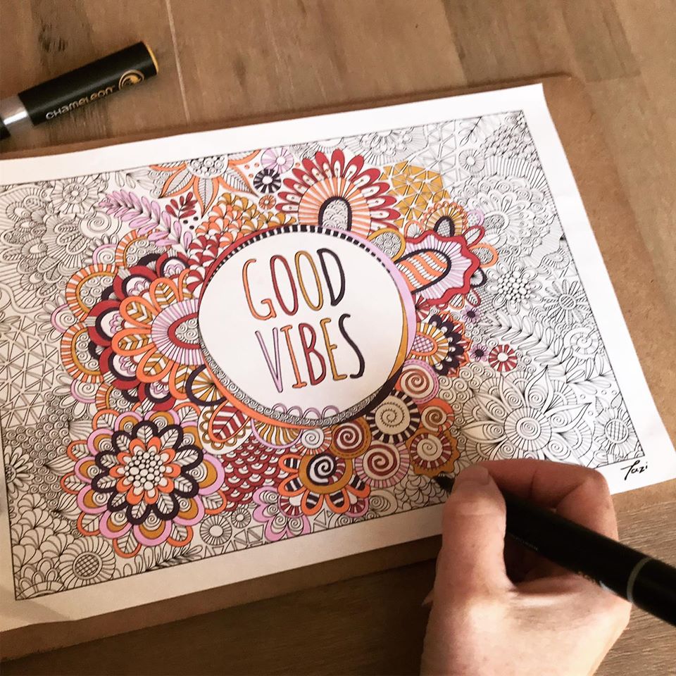 Tazi colouring-good-vibes