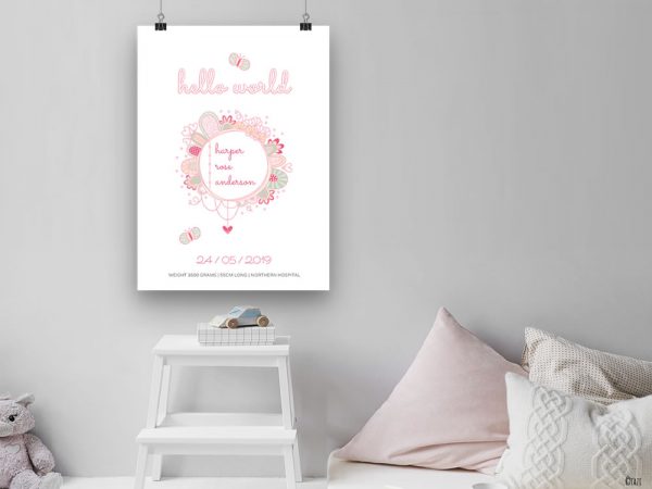 Tazi hello-world-nursery-poster