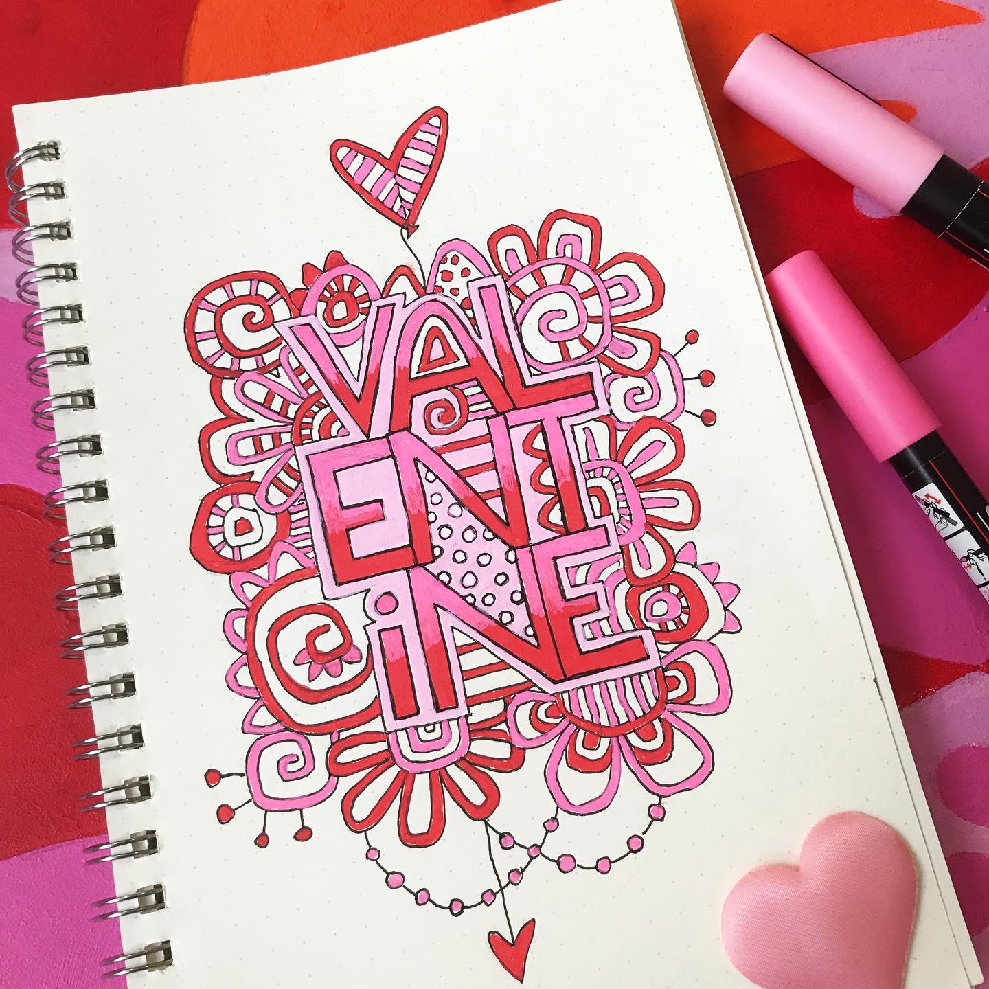 Valentine journal page by Tazi