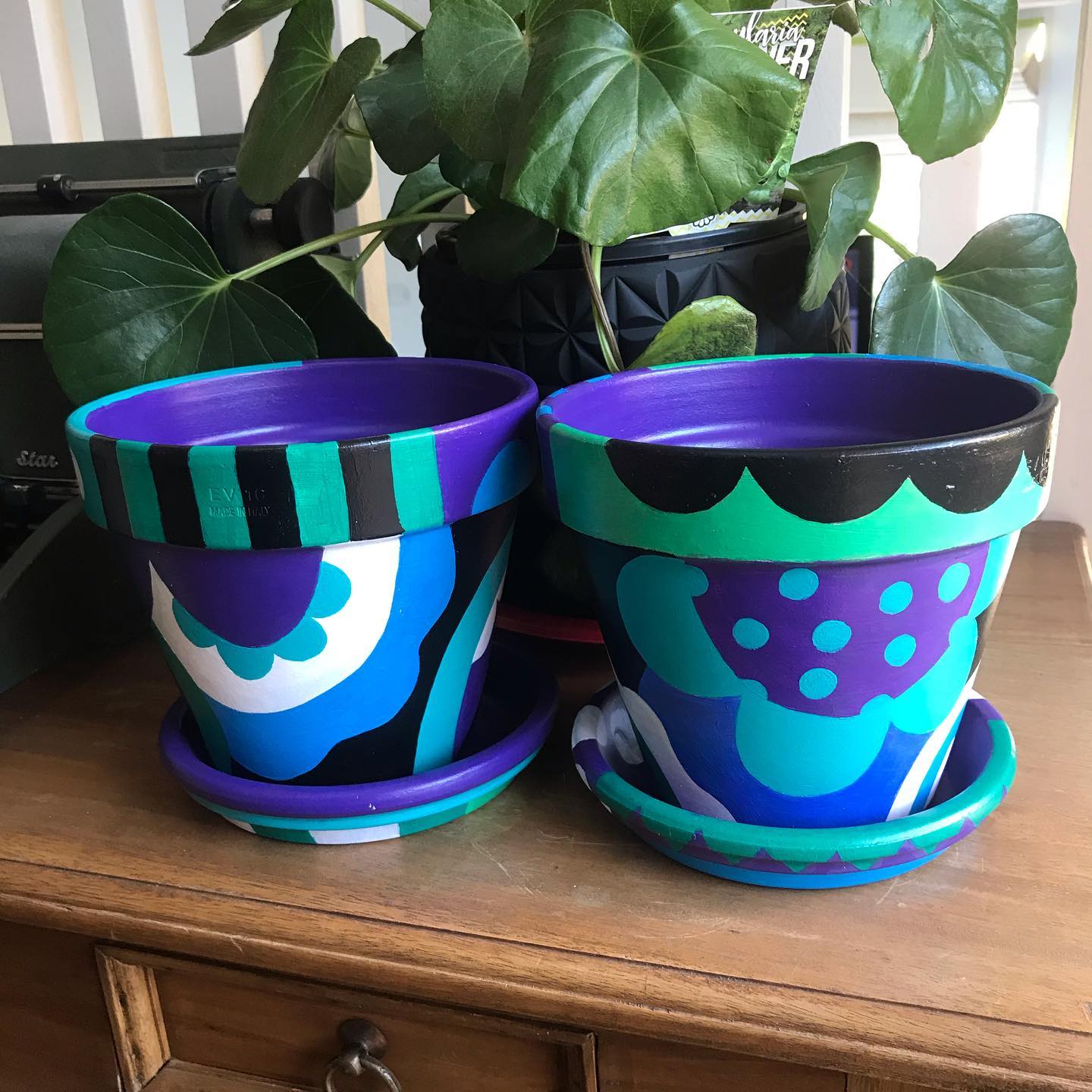 Painted pots by Tazi