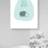 Hello World Hedgehog Green Wall Art | Digital Download - Image 4