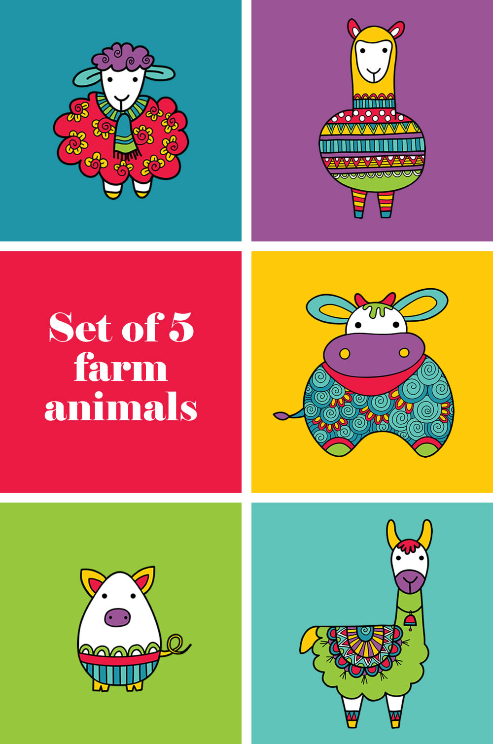 Tazi pin-farm-animals