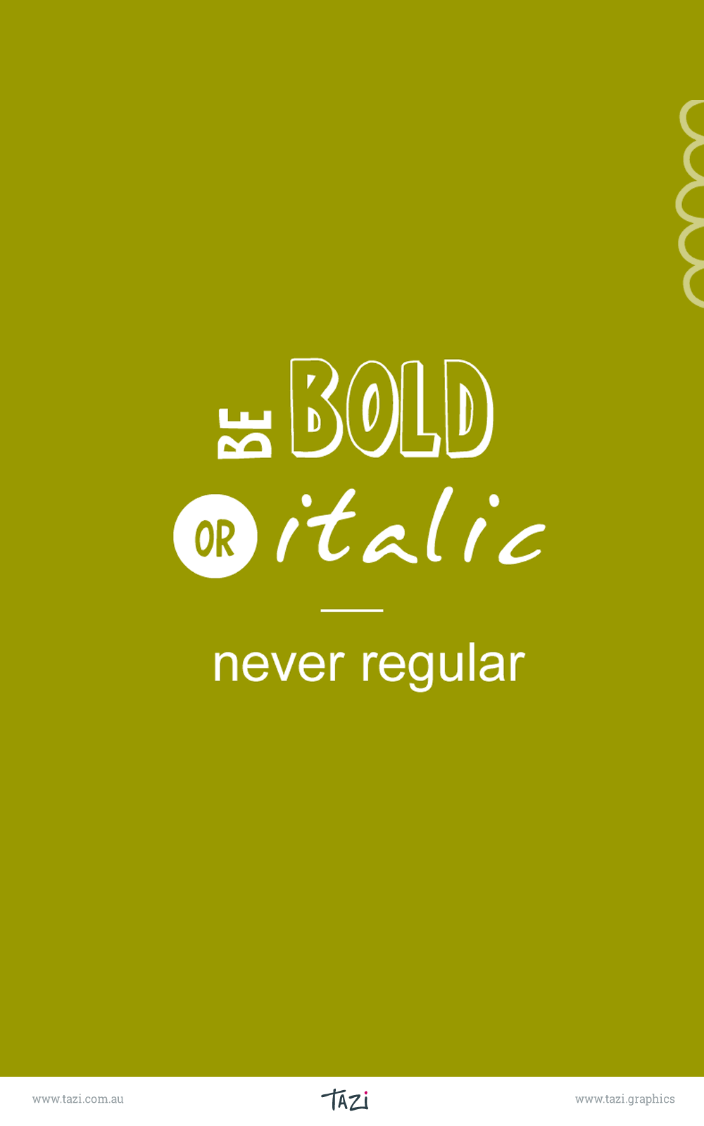 Tazi pin-typography-bold