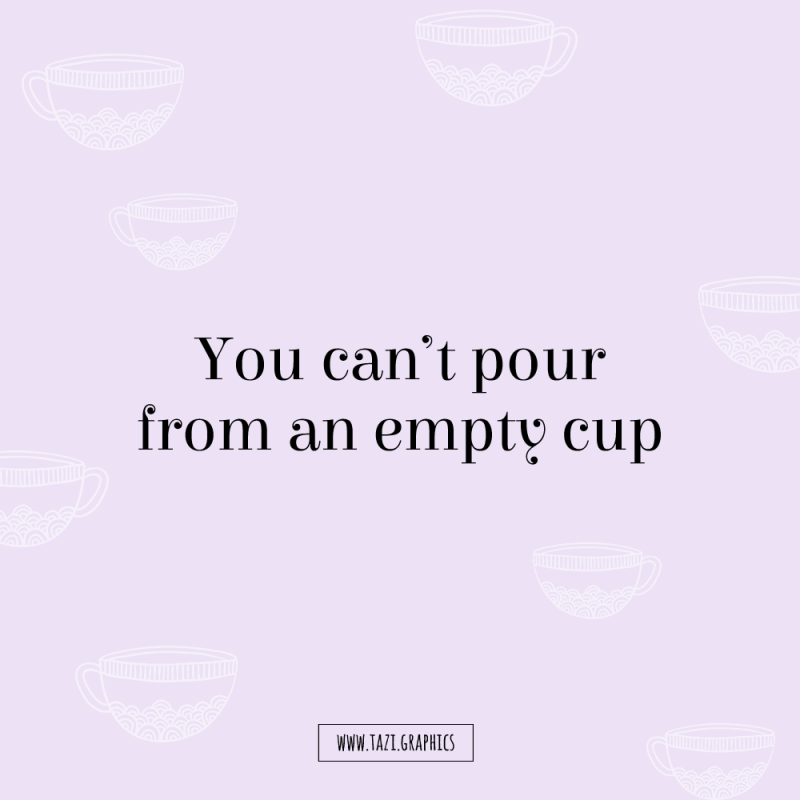 You can't pour from an empty cup